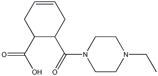 6-[(4-ethylpiperazin-1-yl)carbonyl]cyclohex-3-ene-1-carboxylic acid Struktur