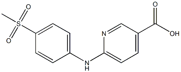 6-[(4-methanesulfonylphenyl)amino]pyridine-3-carboxylic acid Struktur