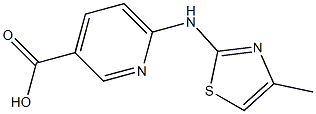 6-[(4-methyl-1,3-thiazol-2-yl)amino]pyridine-3-carboxylic acid Struktur