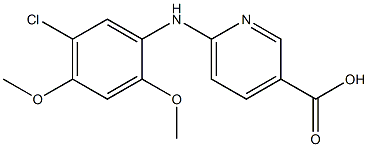 6-[(5-chloro-2,4-dimethoxyphenyl)amino]pyridine-3-carboxylic acid Struktur