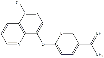 6-[(5-chloroquinolin-8-yl)oxy]pyridine-3-carboximidamide Struktur