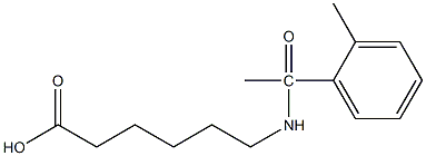 6-[1-(2-methylphenyl)acetamido]hexanoic acid Struktur