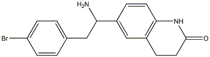 6-[1-amino-2-(4-bromophenyl)ethyl]-1,2,3,4-tetrahydroquinolin-2-one Struktur