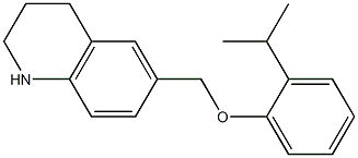 6-[2-(propan-2-yl)phenoxymethyl]-1,2,3,4-tetrahydroquinoline Struktur