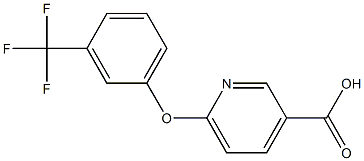 6-[3-(trifluoromethyl)phenoxy]pyridine-3-carboxylic acid Struktur