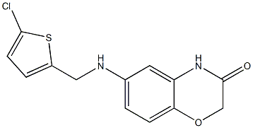 6-{[(5-chlorothiophen-2-yl)methyl]amino}-3,4-dihydro-2H-1,4-benzoxazin-3-one Struktur