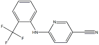 6-{[2-(trifluoromethyl)phenyl]amino}pyridine-3-carbonitrile Struktur