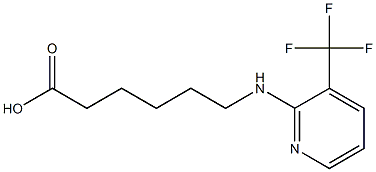 6-{[3-(trifluoromethyl)pyridin-2-yl]amino}hexanoic acid Struktur