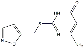 6-amino-2-[(1,2-oxazol-5-ylmethyl)sulfanyl]-3,4-dihydropyrimidin-4-one Struktur