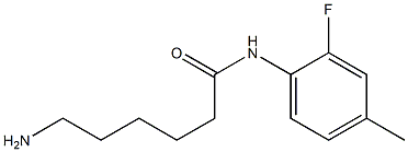 6-amino-N-(2-fluoro-4-methylphenyl)hexanamide Struktur