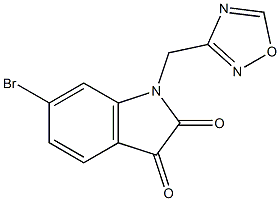 6-bromo-1-(1,2,4-oxadiazol-3-ylmethyl)-2,3-dihydro-1H-indole-2,3-dione Struktur