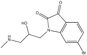 6-bromo-1-[2-hydroxy-3-(methylamino)propyl]-2,3-dihydro-1H-indole-2,3-dione Struktur