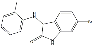 6-bromo-3-[(2-methylphenyl)amino]-2,3-dihydro-1H-indol-2-one Struktur