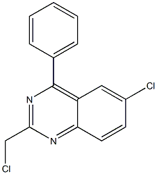 6-chloro-2-(chloromethyl)-4-phenylquinazoline Struktur