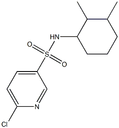 6-chloro-N-(2,3-dimethylcyclohexyl)pyridine-3-sulfonamide Struktur