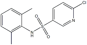 6-chloro-N-(2,6-dimethylphenyl)pyridine-3-sulfonamide Struktur