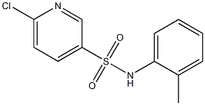 6-chloro-N-(2-methylphenyl)pyridine-3-sulfonamide Struktur