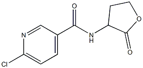 6-chloro-N-(2-oxooxolan-3-yl)pyridine-3-carboxamide Struktur