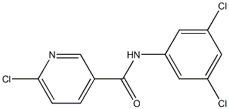 6-chloro-N-(3,5-dichlorophenyl)pyridine-3-carboxamide Struktur