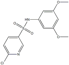 6-chloro-N-(3,5-dimethoxyphenyl)pyridine-3-sulfonamide Struktur