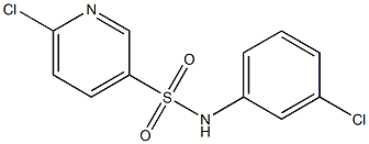 6-chloro-N-(3-chlorophenyl)pyridine-3-sulfonamide Struktur