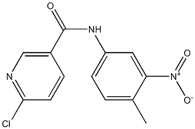 6-chloro-N-(4-methyl-3-nitrophenyl)nicotinamide Struktur