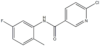 6-chloro-N-(5-fluoro-2-methylphenyl)pyridine-3-carboxamide Struktur