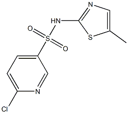 6-chloro-N-(5-methyl-1,3-thiazol-2-yl)pyridine-3-sulfonamide Struktur