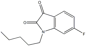 6-fluoro-1-pentyl-2,3-dihydro-1H-indole-2,3-dione Struktur