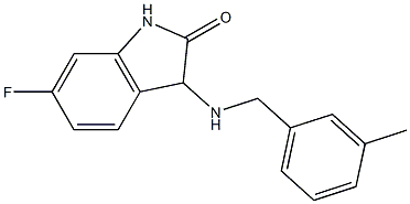 6-fluoro-3-{[(3-methylphenyl)methyl]amino}-2,3-dihydro-1H-indol-2-one Struktur