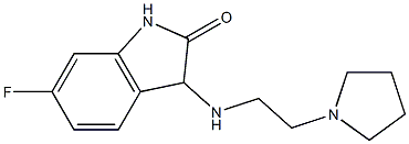 6-fluoro-3-{[2-(pyrrolidin-1-yl)ethyl]amino}-2,3-dihydro-1H-indol-2-one Struktur