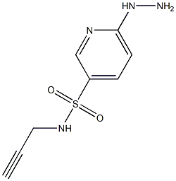 6-hydrazinyl-N-(prop-2-yn-1-yl)pyridine-3-sulfonamide Struktur