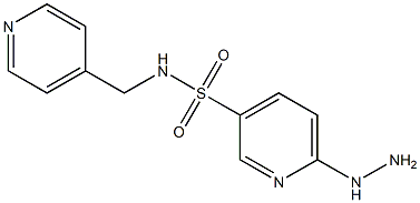 6-hydrazinyl-N-(pyridin-4-ylmethyl)pyridine-3-sulfonamide Struktur