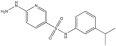 6-hydrazinyl-N-[3-(propan-2-yl)phenyl]pyridine-3-sulfonamide Struktur