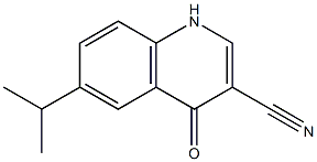 6-isopropyl-4-oxo-1,4-dihydroquinoline-3-carbonitrile Struktur