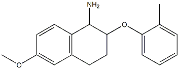 6-methoxy-2-(2-methylphenoxy)-1,2,3,4-tetrahydronaphthalen-1-amine Struktur