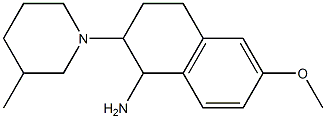 6-methoxy-2-(3-methylpiperidin-1-yl)-1,2,3,4-tetrahydronaphthalen-1-amine Struktur