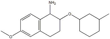 6-methoxy-2-[(3-methylcyclohexyl)oxy]-1,2,3,4-tetrahydronaphthalen-1-amine Struktur