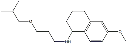 6-methoxy-N-[3-(2-methylpropoxy)propyl]-1,2,3,4-tetrahydronaphthalen-1-amine Struktur