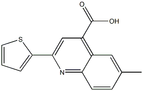 6-methyl-2-(thiophen-2-yl)quinoline-4-carboxylic acid Struktur