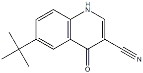 6-tert-butyl-4-oxo-1,4-dihydroquinoline-3-carbonitrile Struktur