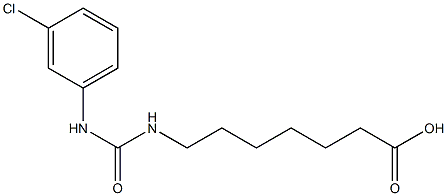 7-({[(3-chlorophenyl)amino]carbonyl}amino)heptanoic acid Struktur