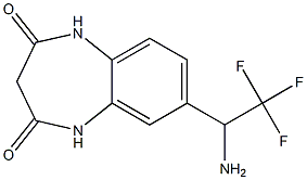 7-(1-amino-2,2,2-trifluoroethyl)-2,3,4,5-tetrahydro-1H-1,5-benzodiazepine-2,4-dione Struktur