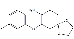 7-(2,3,5-trimethylphenoxy)-1,4-dioxaspiro[4.5]decan-8-amine Struktur