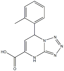 7-(2-methylphenyl)-4,7-dihydrotetrazolo[1,5-a]pyrimidine-5-carboxylic acid Struktur