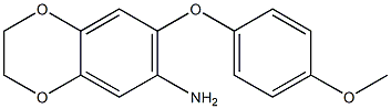 7-(4-methoxyphenoxy)-2,3-dihydro-1,4-benzodioxin-6-amine Struktur