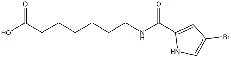 7-[(4-bromo-1H-pyrrol-2-yl)formamido]heptanoic acid Struktur