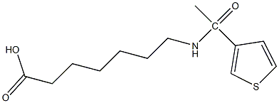 7-[1-(thiophen-3-yl)acetamido]heptanoic acid Struktur