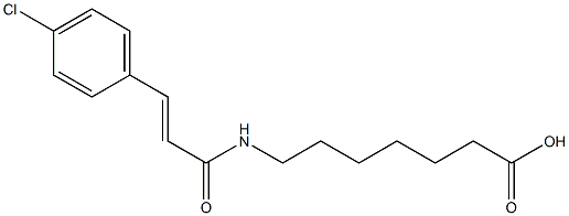 7-[3-(4-chlorophenyl)prop-2-enamido]heptanoic acid Struktur