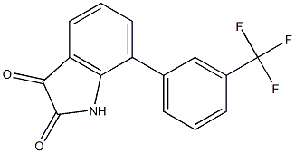 7-[3-(trifluoromethyl)phenyl]-1H-indole-2,3-dione Struktur